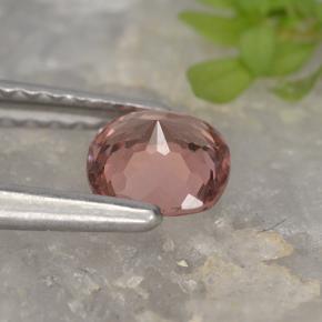 Granate malayo rosa natural de 0,58 ct, corte cojín, VVS-VS