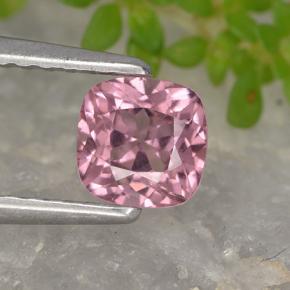 Granate malayo rosa natural de 0,76 ct, corte cojín, VVS-VS