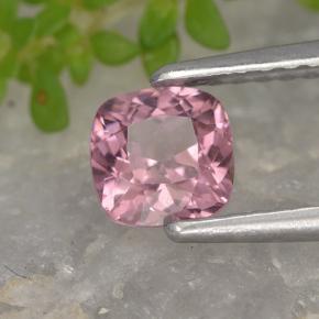 Granate malayo rosa natural de 0,76 ct, corte cojín, VVS-VS
