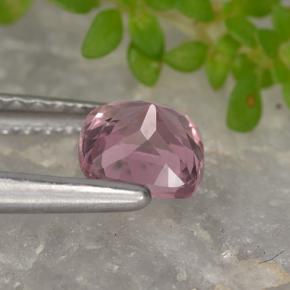 Granate malayo rosa natural de 0,76 ct, corte cojín, VVS-VS