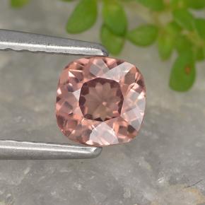 Granate malayo rosa natural de 0,60 ct, corte cojín, VVS-VS