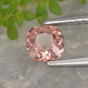 Granate malayo rosa natural de 0,60 ct, corte cojín, VVS-VS