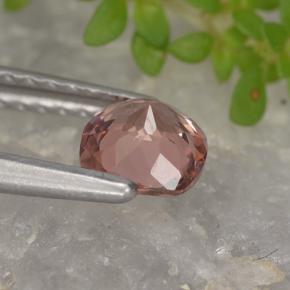 Granate malayo rosa natural de 0,60 ct, corte cojín, VVS-VS