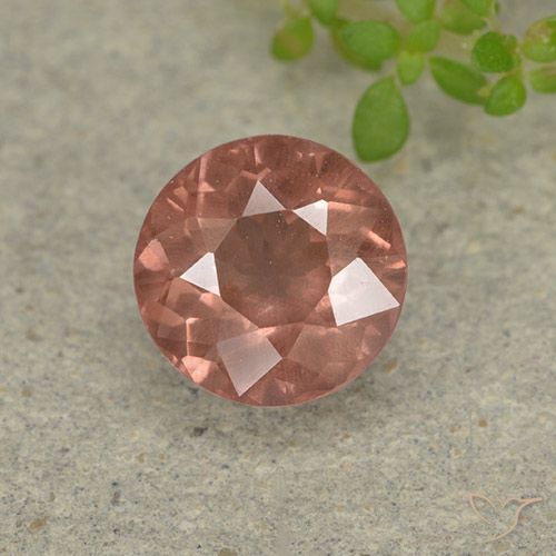 1.54ct Natural Rosado frambuesa granate malayo, Redondo, VS