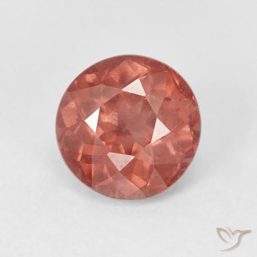 1.86ct Natural Rosado rojizo granate malayo, Redondo, VS