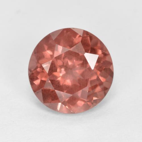 Granate malayo rosa natural de 1,51 ct, corte redondo, VS