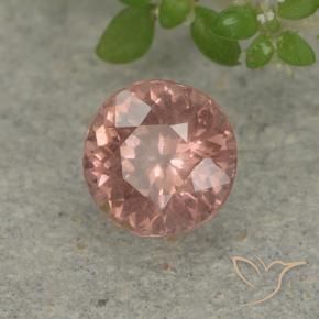 granate malayo Rosado medio natural de 0.68 ct, Redondo, VS