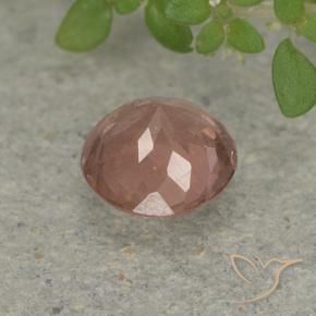 granate malayo Rosado naranja natural de 0.73 ct, Redondo, VS