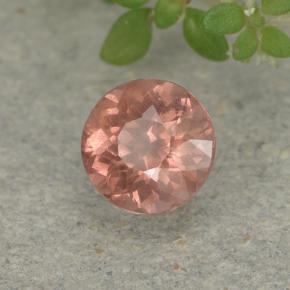 Granate malayo rosa natural de 0,58 ct, corte redondo, VS