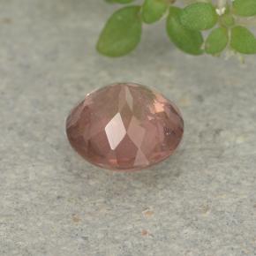 Granate malayo rosa natural de 0,58 ct, corte redondo, VS