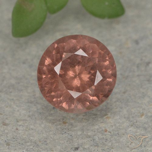 0.81ct Natural Rosado medio granate malayo, Redondo, VS, Photo A