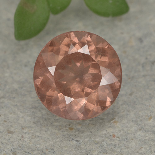 Granate malayo rosa natural de 0,94 ct, corte redondo, VS