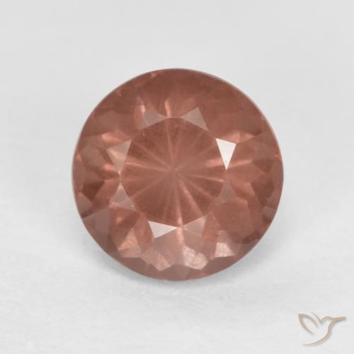 0.68ct Natural Rosado naranja granate malayo, Redondo, VS