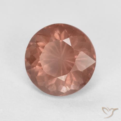 granate malayo Rosado naranja natural de 0.68 ct, Redondo, VS