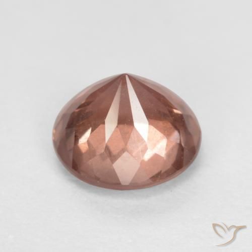 granate malayo Rosado naranja natural de 0.68 ct, Redondo, VS