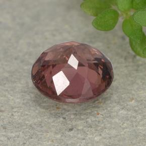 Granate malayo rosa natural de 0,99 ct, corte redondo, VS