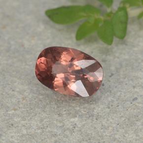 granate malayo Rojo ladrillo natural de 0.57 ct, Corte Cojín, VS