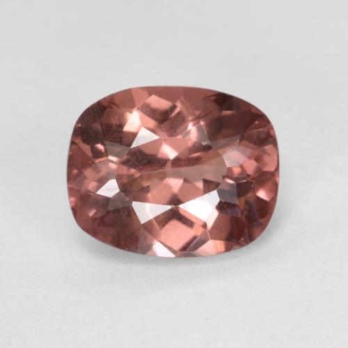 Granate malayo rosa natural de 0,86 ct, corte cojín, VS