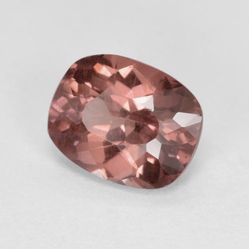Granate malayo rosa natural de 0,86 ct, corte cojín, VS