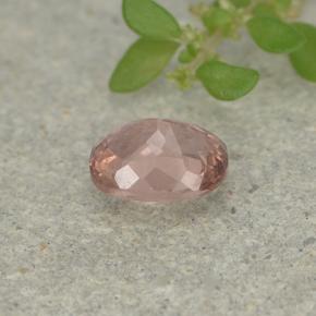 Granate malayo rosa natural de 0,46 ct, corte cojín, VS