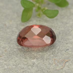 granate malayo Rojo rosado oscuro natural de 0.78 ct, Forma Cojín, VS