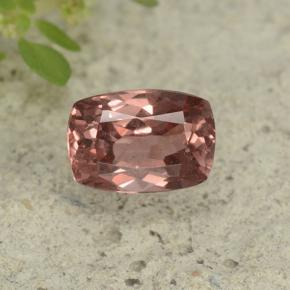 Granate malayo rosa natural de 0,65 ct, corte cojín, VVS-VS