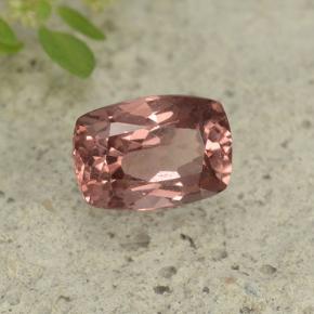 Granate malayo rosa natural de 0,65 ct, corte cojín, VVS-VS