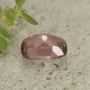 Granate malayo rosa natural de 0,65 ct, corte cojín, VVS-VS