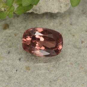 Granate malayo rosa natural de 0,78 ct, corte cojín, VS