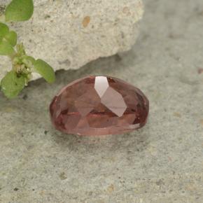 Granate malayo rosa natural de 0,78 ct, corte cojín, VS