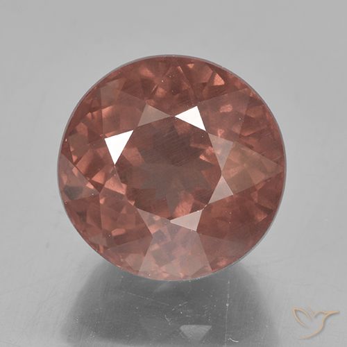 Granate malayo rosa natural de 7,00 ct, corte redondo, VS