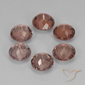 Gemas de granate malayo Rojo medio natural de 3.88 ct, Redondo, VS