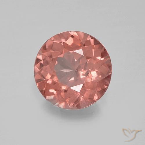 granate malayo Rosado medio natural de 1.63 ct, Corte Redondo, VS