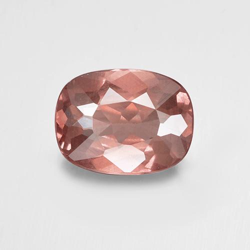Granate malayo rosa natural de 1,35 ct, corte cojín, VS