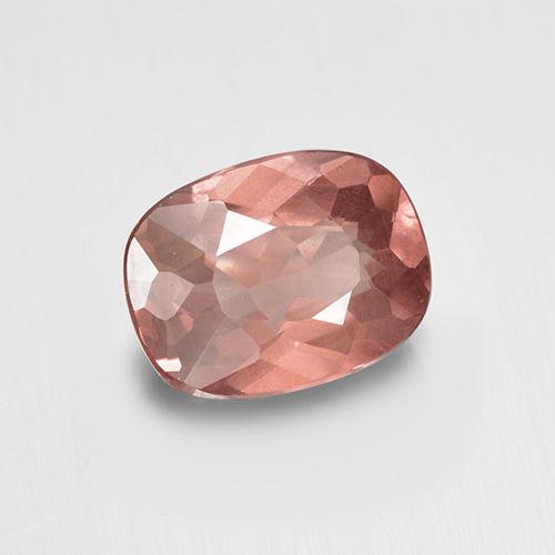 Granate malayo rosa natural de 1,35 ct, corte cojín, VS