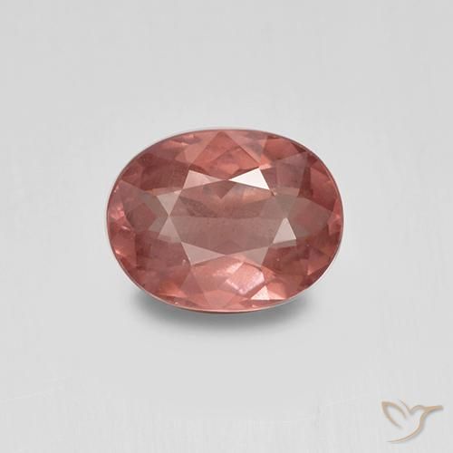 Granate malayo rosa natural de 1,32 ct, corte óvalo, VS