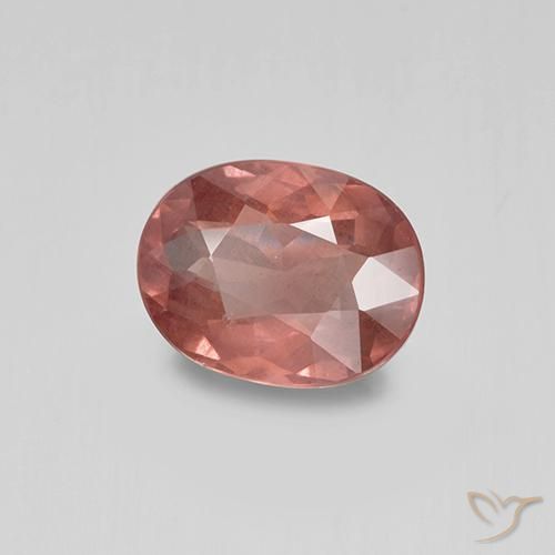 Granate malayo rosa natural de 1,32 ct, corte óvalo, VS