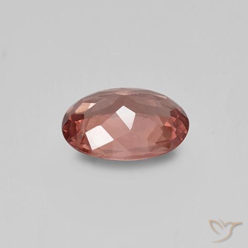 Granate malayo rosa natural de 1,32 ct, corte óvalo, VS