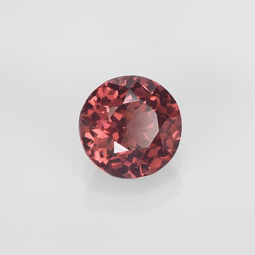 Granate malayo rosa natural de 1,11 ct, corte redondo, VVS-VS