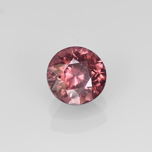 granate malayo Rojo púrpura natural de 1.11 ct, Corte Redondo, VS