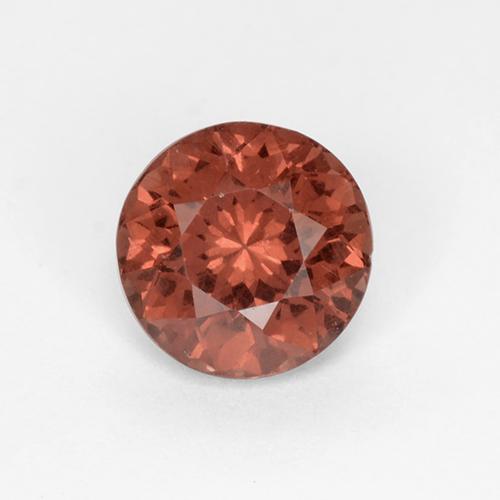 granate malayo Rojo cálido natural de 1.18 ct, Corte Redondo, VS