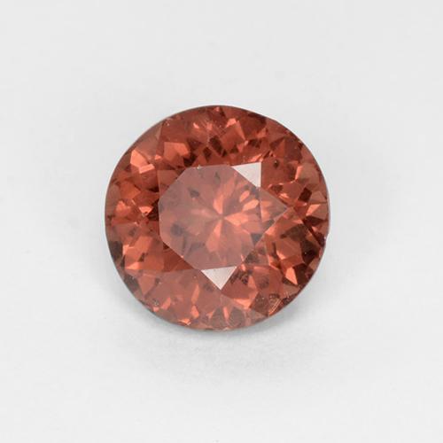 granate malayo Rojo cálido natural de 1.18 ct, Corte Redondo, VS