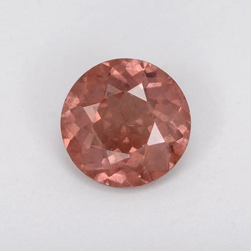 granate malayo Rojo medio natural de 1.27 ct, Corte Redondo, VS