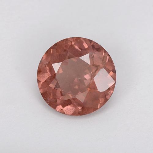 granate malayo Rojo medio natural de 1.27 ct, Corte Redondo, VS