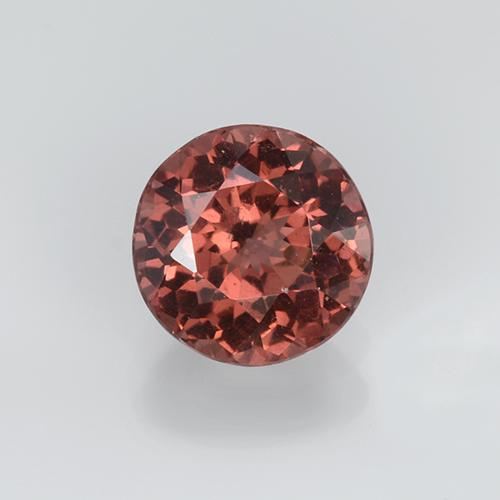 Granate malayo naranja natural de 0,94 ct, corte redondo, VVS-VS
