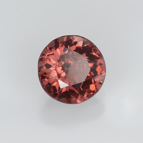 Granate malayo naranja natural de 0,94 ct, corte redondo, VVS-VS