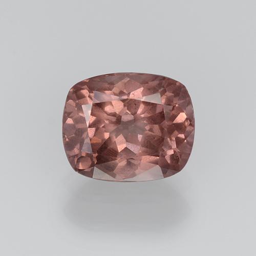 Granate malayo rosa natural de 0,89 ct, corte cojín, VS