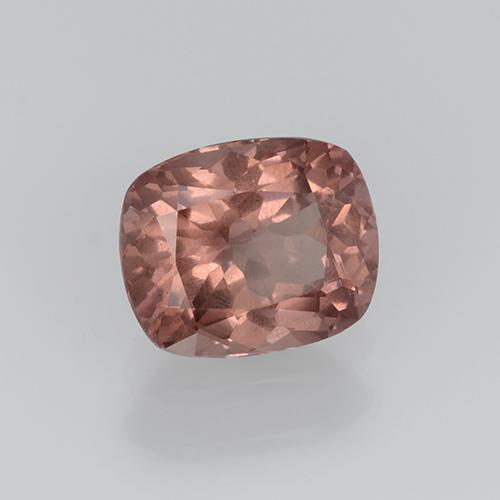 Granate malayo rosa natural de 0,89 ct, corte cojín, VS