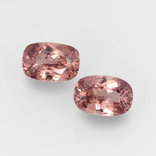 Gemas de granate malayo rosa natural de 1,36 ct, corte cojín, VVS-VS