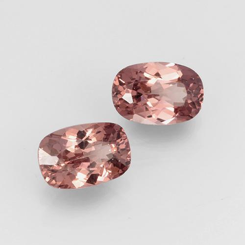Gemas de granate malayo rosa natural de 1,36 ct, corte cojín, VVS-VS